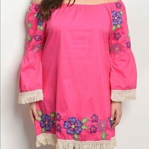 Velzera boho off shoulder dress/tunic large